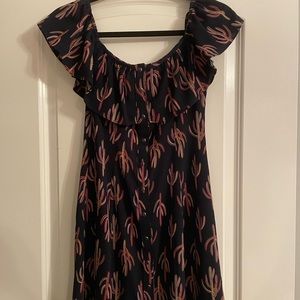 Navy blue cactus dress